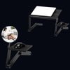 Foldable Laptop Stand Portable Aluminum Alloy Laptop Stand Desktop Stand with Heat Dissipation Hole Mouse Board Black