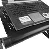 Foldable Laptop Stand Portable Aluminum Alloy Laptop Stand Desktop Stand with Heat Dissipation Hole Mouse Board Black