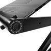 Foldable Laptop Stand Portable Aluminum Alloy Laptop Stand Desktop Stand with Heat Dissipation Hole Mouse Board Black