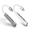 4-in-1 من النوع متعدد الوظائف من النوع-C إلى USB3.0 USB2.0 HUB USB3.1 محول محول الألمنيوم محول الألمنيوم لجهاز الكمبيوتر المحمول باللون الرمادي