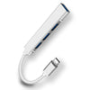 4-in-1 من النوع متعدد الوظائف من النوع-C إلى USB3.0 USB2.0 HUB USB3.1 محول محول الألمنيوم محول الألمنيوم لجهاز الكمبيوتر المحمول باللون الرمادي