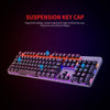 Motospeed K73 104 Keys لوحة مفاتيح الألعاب لوحة مفاتيح ميكانيكية خفيفة مختلطة مع لوحة مفاتيح إنجليزية بتأثير ضوء RGB مع مفاتيح زرقاء