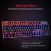 Motospeed K73 104 Keys لوحة مفاتيح الألعاب لوحة مفاتيح ميكانيكية خفيفة مختلطة مع لوحة مفاتيح إنجليزية بتأثير ضوء RGB مع مفاتيح زرقاء