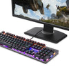 Motospeed K73 104 Keys لوحة مفاتيح الألعاب لوحة مفاتيح ميكانيكية خفيفة مختلطة مع لوحة مفاتيح إنجليزية بتأثير ضوء RGB مع مفاتيح زرقاء