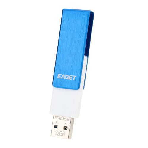 EAGET F50 زوجين عاشق الدوران USB 3.0 عالية السرعة 32 جيجابايت معدن فلاش القلم يدفع الذاكرة الموضة مصغرة مقاومة للماء