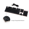 104 Keys USB Wired Gaming Mechanical Keyboard Blue Switch Suspended Button Fully LED Backlit Anti-ghoasting for Laptop Desktop