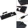 104 Keys USB Wired Gaming Mechanical Keyboard Blue Switch Suspended Button Fully LED Backlit Anti-ghoasting for Laptop Desktop