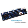 104 Keys USB Wired Gaming Mechanical Keyboard Blue Switch Suspended Button Fully LED Backlit Anti-ghoasting for Laptop Desktop