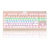 KKmoon Professional Gaming Esport Mechanical Keyboard with Tactile High-speed 87 Keys Suspended Anti-Ghosting Blue Switch Colorful LED 9 Modes Programmable Backlit USB Wired