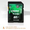 Genuine Original Kingston Class 10 8GB SDHC Memory Card 45M/s for Cellphone Camera HD Video