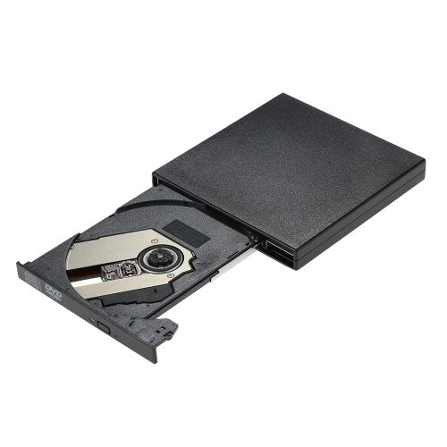 مشغل قارئ أقراص DVD-RW/CD-RW خارجي محمول نحيف USB 2.0 مع ناسخ كومبو CD-RW لأجهزة الكمبيوتر المحمول MacBook/Air/Pro والكمبيوتر المكتبي