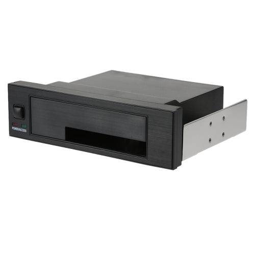 Internal Single Bay Mobile Rack Enclosure with LED Indicator Light Support Hot-swap for 2.5/3.5inches SATA HDD SSD Fit PC 5.25'' Bay