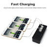 OImaster 4 Ports USB3.0 Hub High Speed Hub Plug and Play with Charger for Mac PC USB Flash Drives  USB Powered Devices US Plug