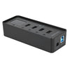 OImaster 4 Ports USB3.0 Hub High Speed Hub Plug and Play with Charger for Mac PC USB Flash Drives  USB Powered Devices US Plug