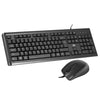 forter iK3320p Ergonomic USB Keyboard 104Keys + Wired 1000DPI Mouse