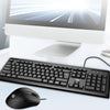 forter iK3320p Ergonomic USB Keyboard 104Keys + Wired 1000DPI Mouse