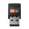 محول USB لاسلكي مزدوج النطاق 600 ميجابت في الثانية 2.4 جيجا هرتز + 5 جيجا هرتز هوائي واي فاي 802.11a/b/g/n/ac محول USB واي فاي لنظام التشغيل Mac Windows باللون الأسود