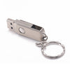 محرك فلاش USB معدني قابل للتدوير USB2.0 32G/64G ذاكرة عصا U القرص مع سلسلة مفاتيح بطاقة فلاش