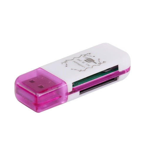 4-in-1 USB 2.0 Card Reader Multi Port Reader لـ TF/MMC/MS/M2