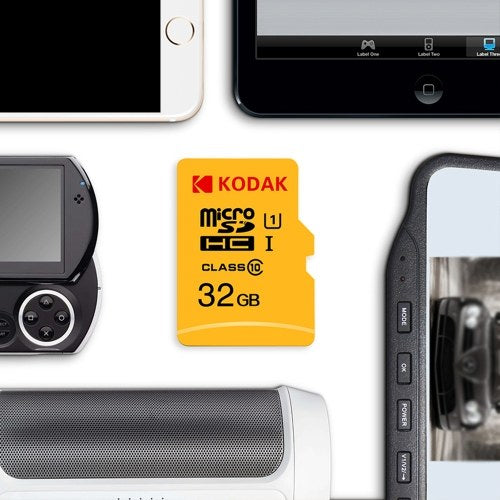بطاقة Kodak Micro SD سعة 32 جيجابايت، بطاقة TF فئة 10 C10 U1، بطاقة ذاكرة سريعة السرعة