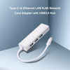 USB3.0 إلى إيثرنت LAN RJ45 محول بطاقة الشبكة مع USB3.0 Hub 3 منافذ لأجهزة الكمبيوتر المحمول