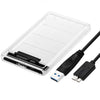 2.5 "حاوية القرص الصلب الشفافة USB 3.0 إلى SATA3 5GBPS CADDY لحالة HDD/SSD الخارجية