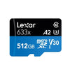 سرعة قراءة بطاقة Lexar TF 95 برميل/الثانية وسرعة الكتابة 20 برميل/الثانية Micro SDHC Class10 UHS-I U1 V10 A1 بطاقات الذاكرة 512 جيجابايت