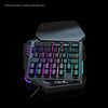 HXSJ V100 35 مفتاح غشاء يد واحدة صغير 35 مفتاحًا لوحة مفاتيح الألعاب مع USB سلكي لألعاب PUBG LOL CS