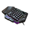HXSJ V100 35 مفتاح غشاء يد واحدة صغير 35 مفتاحًا لوحة مفاتيح الألعاب مع USB سلكي لألعاب PUBG LOL CS