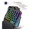 HXSJ V100 35 مفتاح غشاء يد واحدة صغير 35 مفتاحًا لوحة مفاتيح الألعاب مع USB سلكي لألعاب PUBG LOL CS