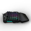 HXSJ V100 35 مفتاح غشاء يد واحدة صغير 35 مفتاحًا لوحة مفاتيح الألعاب مع USB سلكي لألعاب PUBG LOL CS