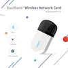 بطاقة الشبكة اللاسلكية 2.4G &amp; 5G USB ثنائي النطاق بطاقة الشبكة المحمولة جهاز استقبال واي فاي صغير