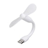 Mini USB Fan + Type-C Phone Fan Portable Cooling Fan Flexible Cooler for Type C Devices Laptop(White)