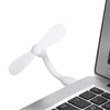 Mini USB Fan + Type-C Phone Fan Portable Cooling Fan Flexible Cooler for Type C Devices Laptop(White)