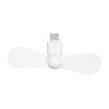 Mini USB Fan + Type-C Phone Fan Portable Cooling Fan Flexible Cooler for Type C Devices Laptop(White)