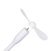 Mini USB Fan + Type-C Phone Fan Portable Cooling Fan Flexible Cooler for Type C Devices Laptop(White)
