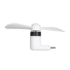 Mini USB Fan + Type-C Phone Fan Portable Cooling Fan Flexible Cooler for Type C Devices Laptop(White)