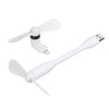 Mini USB Fan + Type-C Phone Fan Portable Cooling Fan Flexible Cooler for Type C Devices Laptop(White)