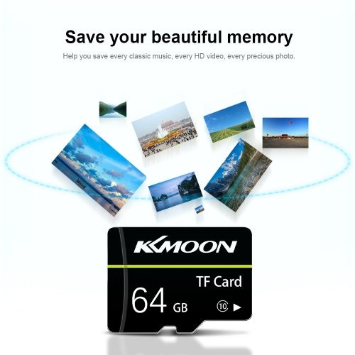KKMOON Micro SD CARD TF فلاش بطاقة تخزين البيانات 32GB الفئة 10 السرعة السريعة (أسود)