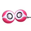 Music Speaker Desktop Speaker Mini Music Speaker with 3.5mm Jack for Laptop/MP3/Smartphones (Pink)