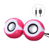 Music Speaker Desktop Speaker Mini Music Speaker with 3.5mm Jack for Laptop/MP3/Smartphones (Pink)