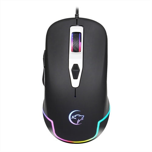 Wired Gaming Mouse Professional Macro Definition Gaming Mice with Ergonomic   Grip RGB Breathing Light Black