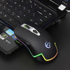 Wired Gaming Mouse Professional Macro Definition Gaming Mice with Ergonomic   Grip RGB Breathing Light Black