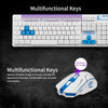 2.4G لوحة مفاتيح لاسلكية وماوس بصري كومبو معلق Keycap قابل للتعديل حامل ماوس ثلاثي الأبعاد لألعاب العمل المكتبية (أسود)