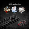2.4G لوحة مفاتيح لاسلكية وماوس بصري كومبو معلق Keycap قابل للتعديل حامل ماوس ثلاثي الأبعاد لألعاب العمل المكتبية (أسود)