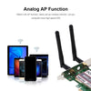 Wireless LAN Card BT WiFi Network Card with High-gain Antennas 150M PCI-E Adapter Card