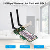 Wireless LAN Card BT WiFi Network Card with High-gain Antennas 150M PCI-E Adapter Card