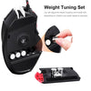 Motospeed Wired Mouse Gaming Mouse 4000DPI 9 أزرار الفئران البصرية مع مجموعة ضبط الأثق