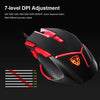 Motospeed Wired Mouse Gaming Mouse 4000DPI 9 أزرار الفئران البصرية مع مجموعة ضبط الأثق