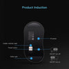 Wireless Rechargeable Mouse Sneaker Mice 2.4G Wireless Office Mouse Silent Click Auto-sleep Plug and Play (Blue)